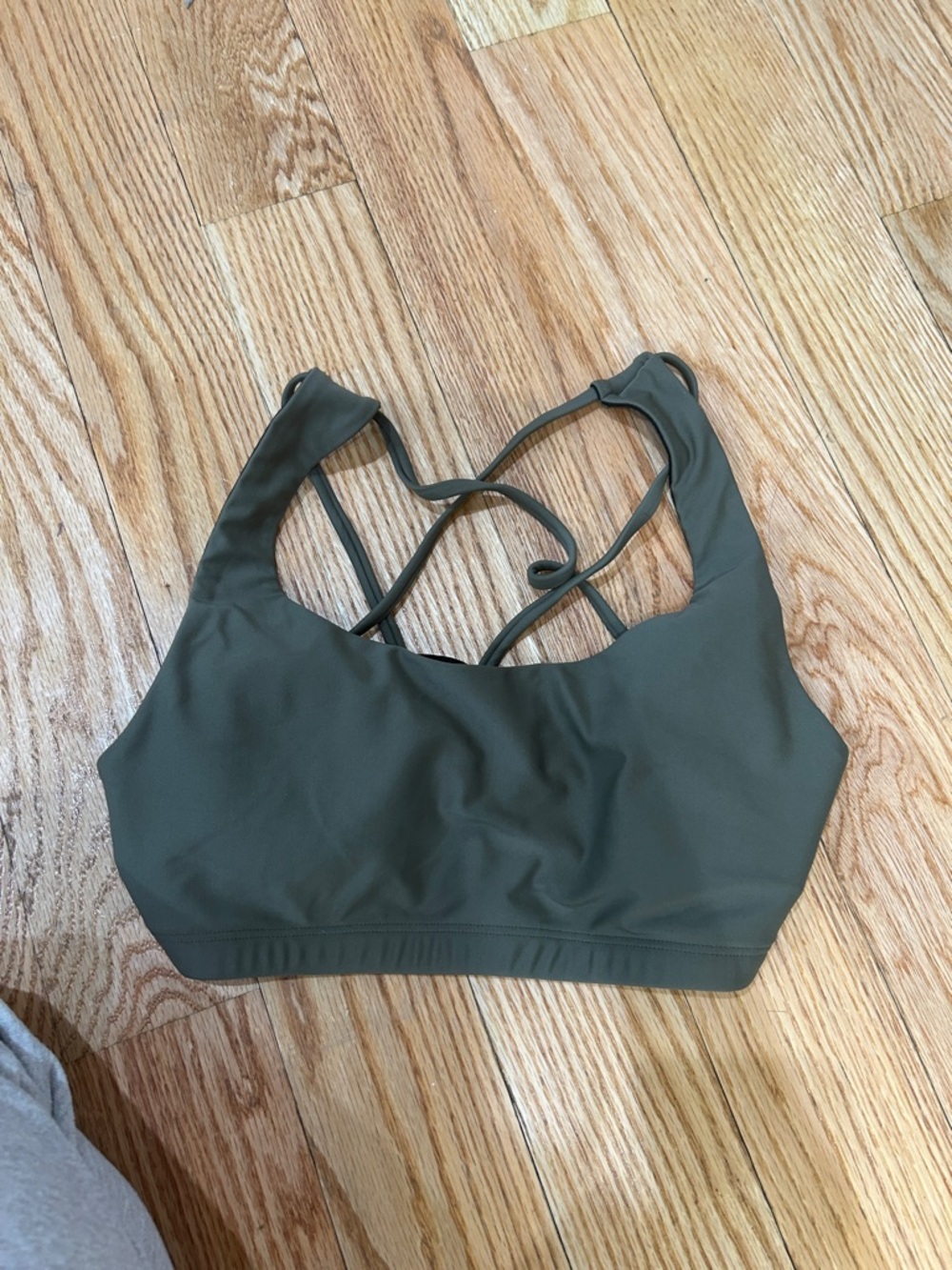 Onzie Olive Green Strappy Sports Bra